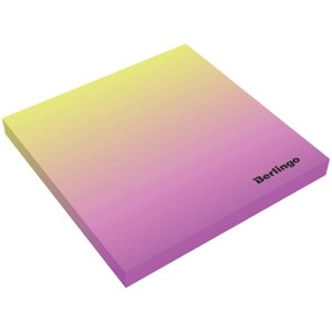 Блок самоклеящийся Berlingo "Ultra Sticky. Radiance" 75*75 мм, 50 л, желтый/розовый градиент