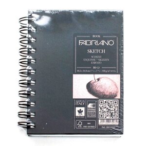 Блокнот для графики на спирали Fabriano "Sketch" 14,8х21 см 110 л 80 г