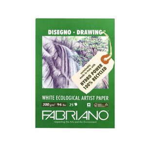 Блокнот для зарисовок Fabriano "Disegno Ecologico per Artisti" 29,7х42 см 25 л 200 г