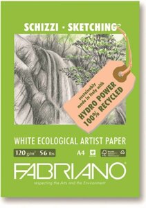Блокнот для зарисовок Fabriano "Disegno Ecologico per Artisti" 29,7х42 см 40 л 120 г