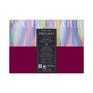 Блокнот-склейка для акварели Fabriano "Watercolour" 20*20 см (открыктки) 20 л 200 г 25% хлопок