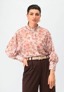 Блуза легкая с цветочным принтом