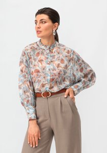 Блуза легкая с цветочным принтом