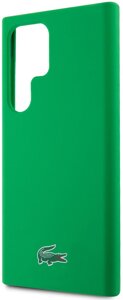 Чехол Lacoste Liquid silicone Croc Logo Hard для Galaxy S23 Ultra зеленый