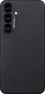Чехол Pitaka MagEZ 4 Case для Galaxy S24+кевлар черно-серый