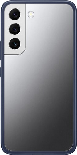 Чехол Samsung Frame Cover для Galaxy S22 прозрачный с темно-синей рамкой