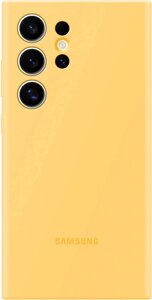 Чехол Samsung Silicone Case S24 Ultra желтый
