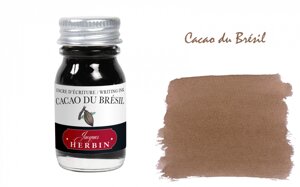 Чернила в банке Herbin, 10 мл, Cacao du Br? sil, Серо-коричневый