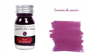 Чернила в банке Herbin, 10 мл, Larmes de cassis, Пурпурный