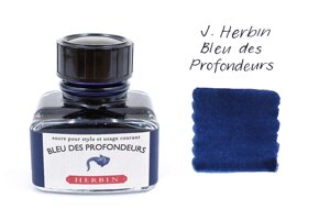 Чернила в банке Herbin, 30 мл, Bleu des profondeurs Сине-черный