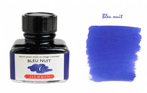 Чернила в банке Herbin, 30 мл, Bleu nuit, Темно-синий