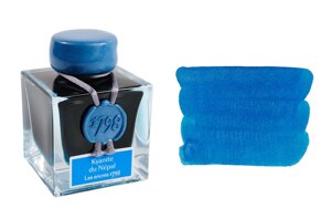 Чернила в банке Herbin Prestige 1798, 50 мл, Kyanite du N? pal Голубой с серебряными блестками