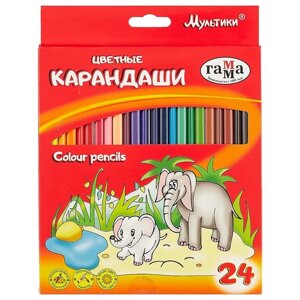 Цветные карандаши Гамма «Мультики», 24 штуки