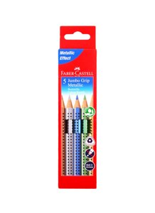 Цветные карандаши Jumbo Grip, металлические цвета, в картонной коробке, 5 шт