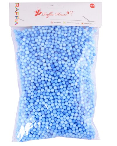 Декоративные шарики для рукоделия голубой микс, размер 0,4 -0,6см, 10г.