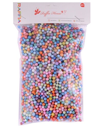 Декоративные шарики для рукоделия разноцветный микс, размер 0,4 -0,6см, 10г.
