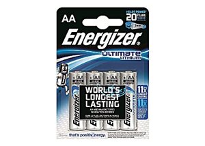 Элемент питания Energizer Ultimate AA LR6/FR6 (4 шт. литиевый