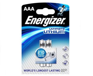Элемент питания Energizer Ultimate AAA LR03/FR03 (2 шт. литиевый