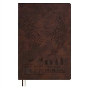 Ежедневник недатированный Тиволи Финансовое планирование, А5, 160 листов, коричневый