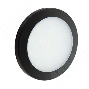 FLAT Светодиодный светильник точечный круглый, черный, 12V, теплый белый 3000К, 1.5W (FL12-RNO-BL-WW2)
