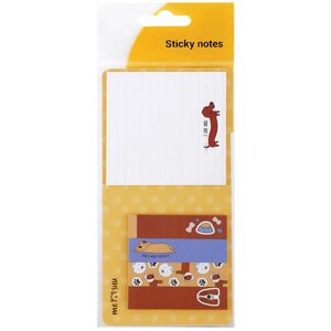 Флажки-закладки и самоклеящиеся блоки в наборе MESHU "Cute dog", 74*74мм, 60*15мм, 25 л
