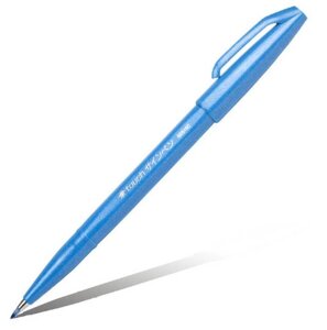 Фломастер-кисть Pentel "Brush Sign Pen" цвет голубой