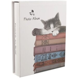 Фотоальбом «Кот и книги», 200 фотографий, 26 х 20.7 см