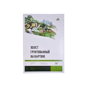 Холст грунтованный на картоне 280 г 50x70 см хлопок 100%