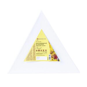 Холст на подрамнике грунтованный "Сонет" треугольный, стороны 30 см, 280 г, 100% хлопок, среднее зер