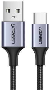 Кабель ugreen US288 USB-A - USB-C, 1м черный