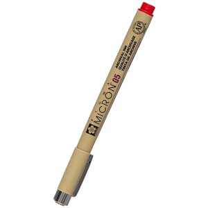 Капиллярная ручка «Pigma Micron», Sakura, 0.45 мм, красная