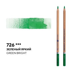 Карандаш профессиональный акварельный "Белые ночи"726, зеленый яркий