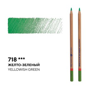 Карандаш профессиональный цветной "Мастер-класс"718, желто-зеленый