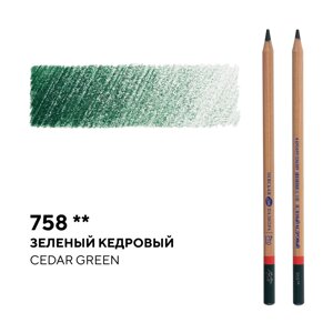 Карандаш профессиональный цветной "Мастер-класс"758, зеленый кедровый
