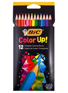 Карандаши цветные 12цв Color Up с ластиком, к/к, подвес, BIC