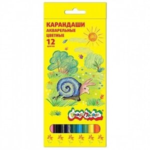 Карандаши Каляка-Малякаакварельные,12цветов, картон-КАКМ12/63031ф