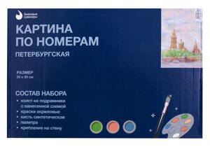 Картина по номерам холст на подрамнике СПб Петропавловская крепость (20х30см)
