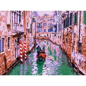 Картина по номерам на картоне ТРИ СОВЫ "По каналам Венеции" 30*40 см, с акриловыми красками и кистям
