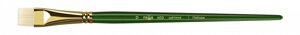 Кисть щетина №12 плоская, укороченный ворс Гамма "Пейзаж" длинная ручка