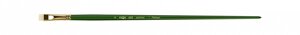 Кисть щетина №4 плоская, укороченный ворс Гамма "Пейзаж" длинная ручка