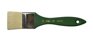 Кисть щетина №50 флейц Гамма, зелёная ручка