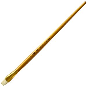 Кисть щетина №7 плоская Гамма "Студия", длинная ручка