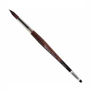 Кисть синтетика №10 круглая Escoda "Versatil 1540" короткая ручка коричневая