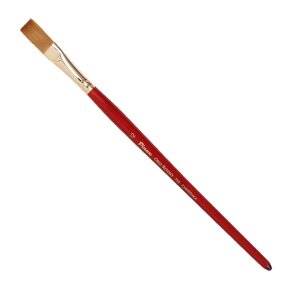 Кисть синтетика №12 плоская удлиненная Pinax "Oro Rosso 755" короткая ручка