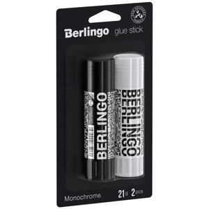 Клей-карандаш Berlingo "Monochrome", 21г , 2 шт., блистер