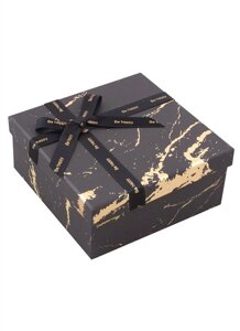 Коробка подарочная Черный мрамор 15*15*6,5, картон