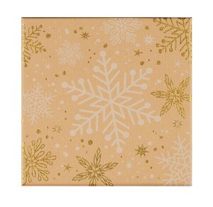 Коробка подарочная Craft snowflaces 15,5*15,5*6,5см, Новый год, картон
