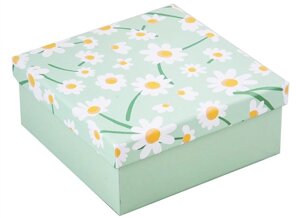 Коробка подарочная Sharming flowers 15*15*6,5см, картон, квадрат