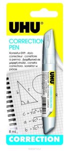 Корректирующая ручка Uhu 8 мл, в блистере