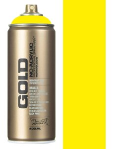 Краска для граффити Montana "Gold" 400 мл в аэрозоли, 100% желтая